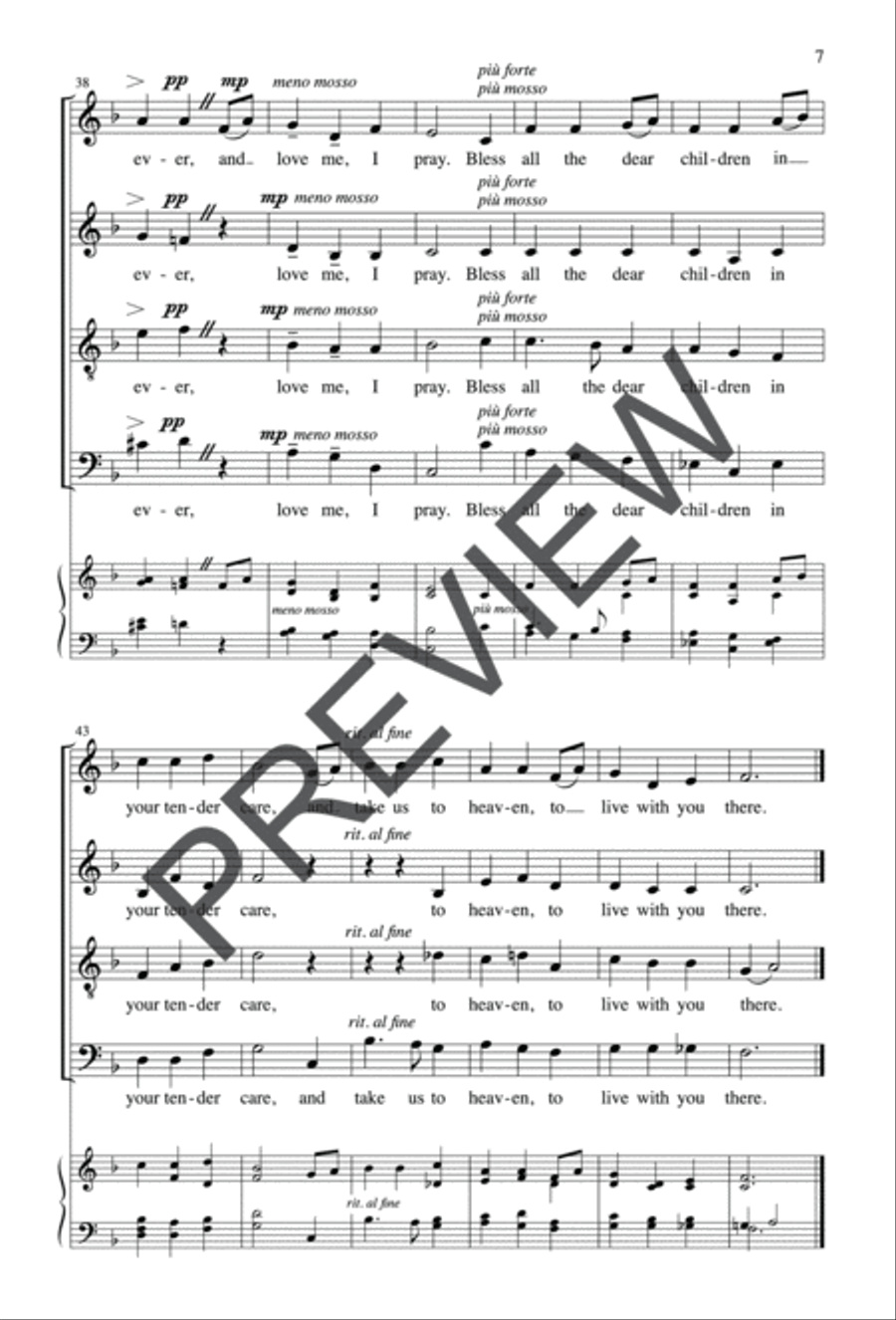 Away in a Manger 4-Part scores gallery preview page 7