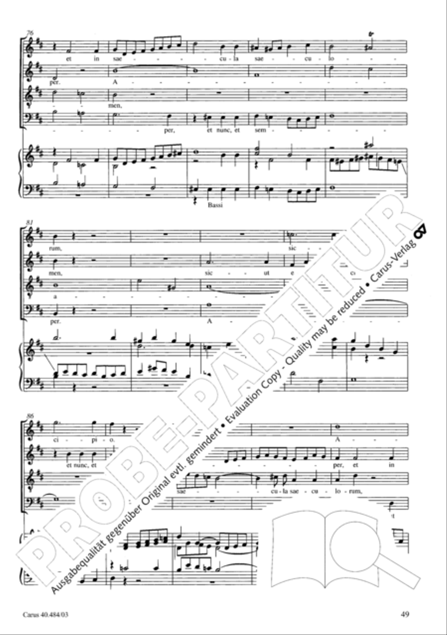 Magnificat in D ATB scores gallery preview page 50