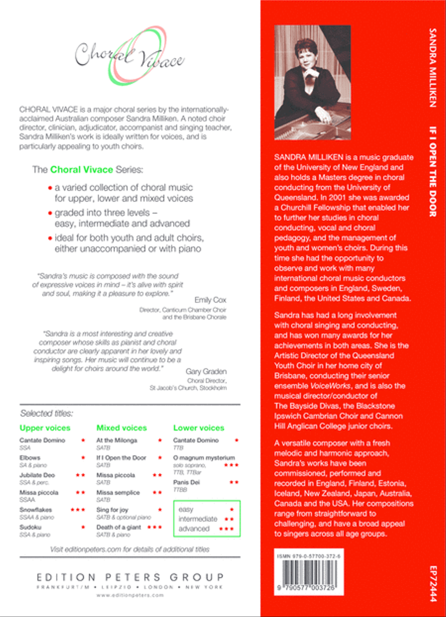 If I open the door for SATB Choir 4-Part scores gallery preview page 5