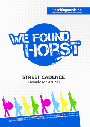 Book cover for WE FOUND HORST (Street Cadence)
