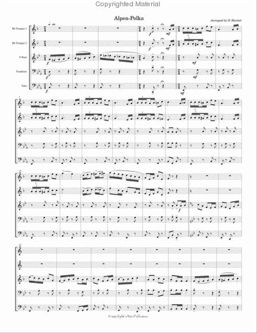 Alpen-Polka Brass Quintet scores gallery preview page 2