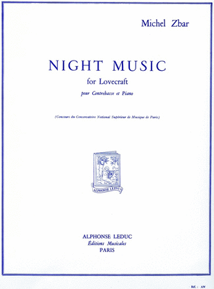 Book cover for Night Music For Lovecraft (double Bass & Piano)