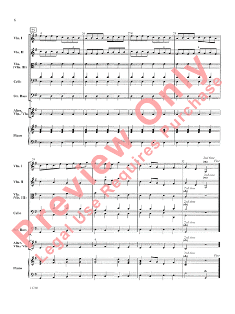 Entrance of the Queen of Sheba String Orchestra scores gallery preview page 7