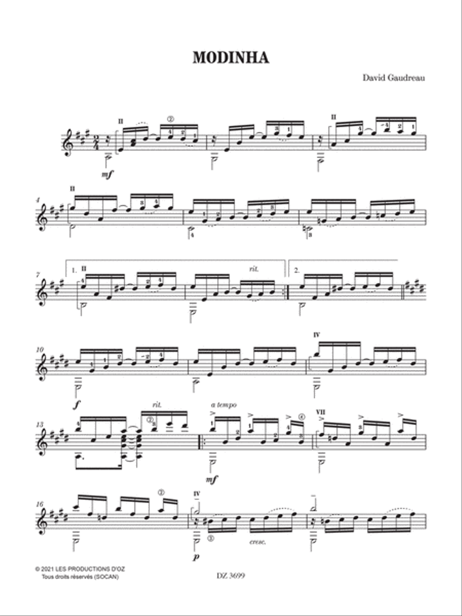 Modinha Classical Guitar scores gallery preview page 2