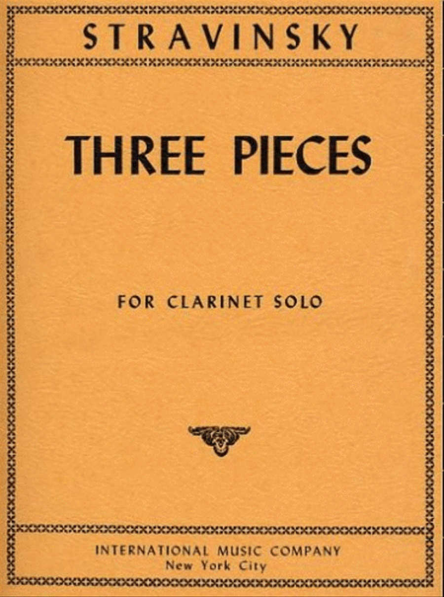 Three Pieces Clarinet Solo scores gallery preview page 1