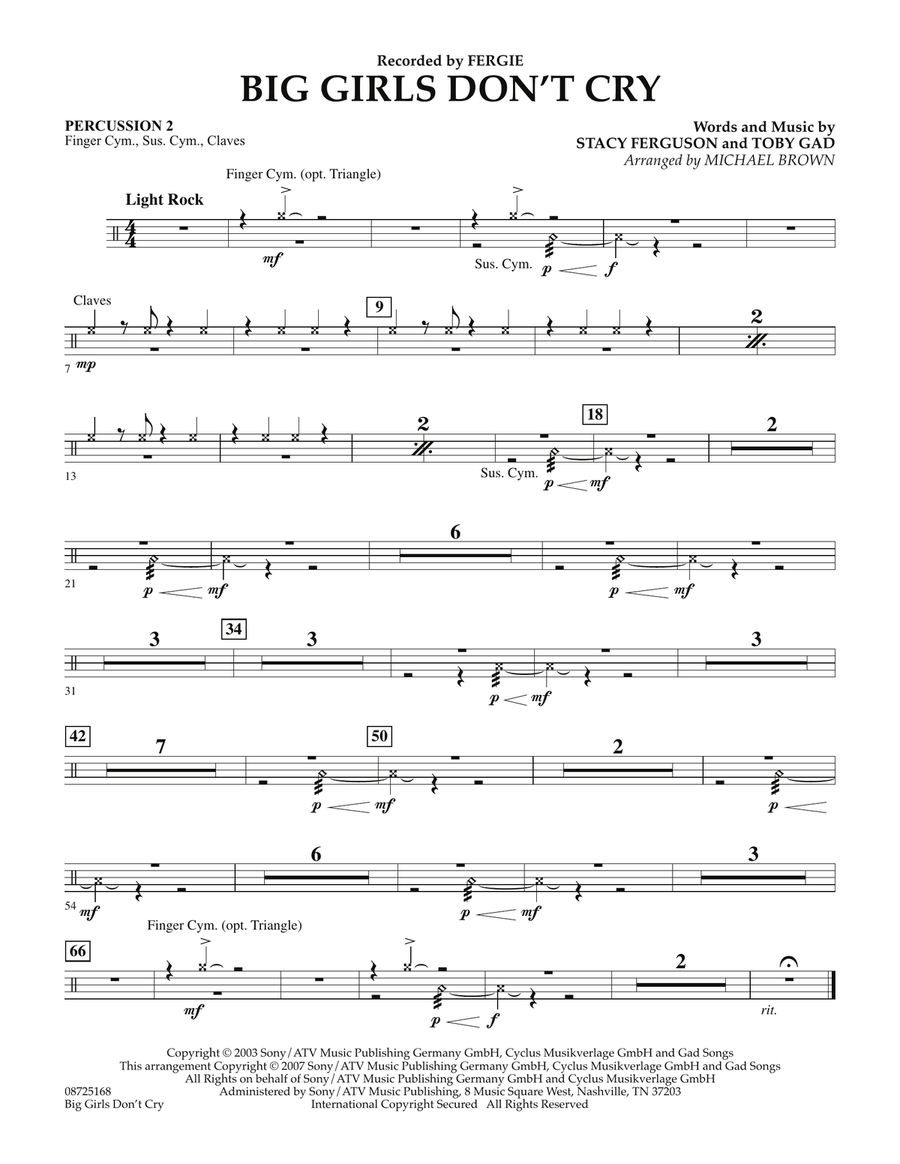 Big Girls Don't Cry - Percussion 2