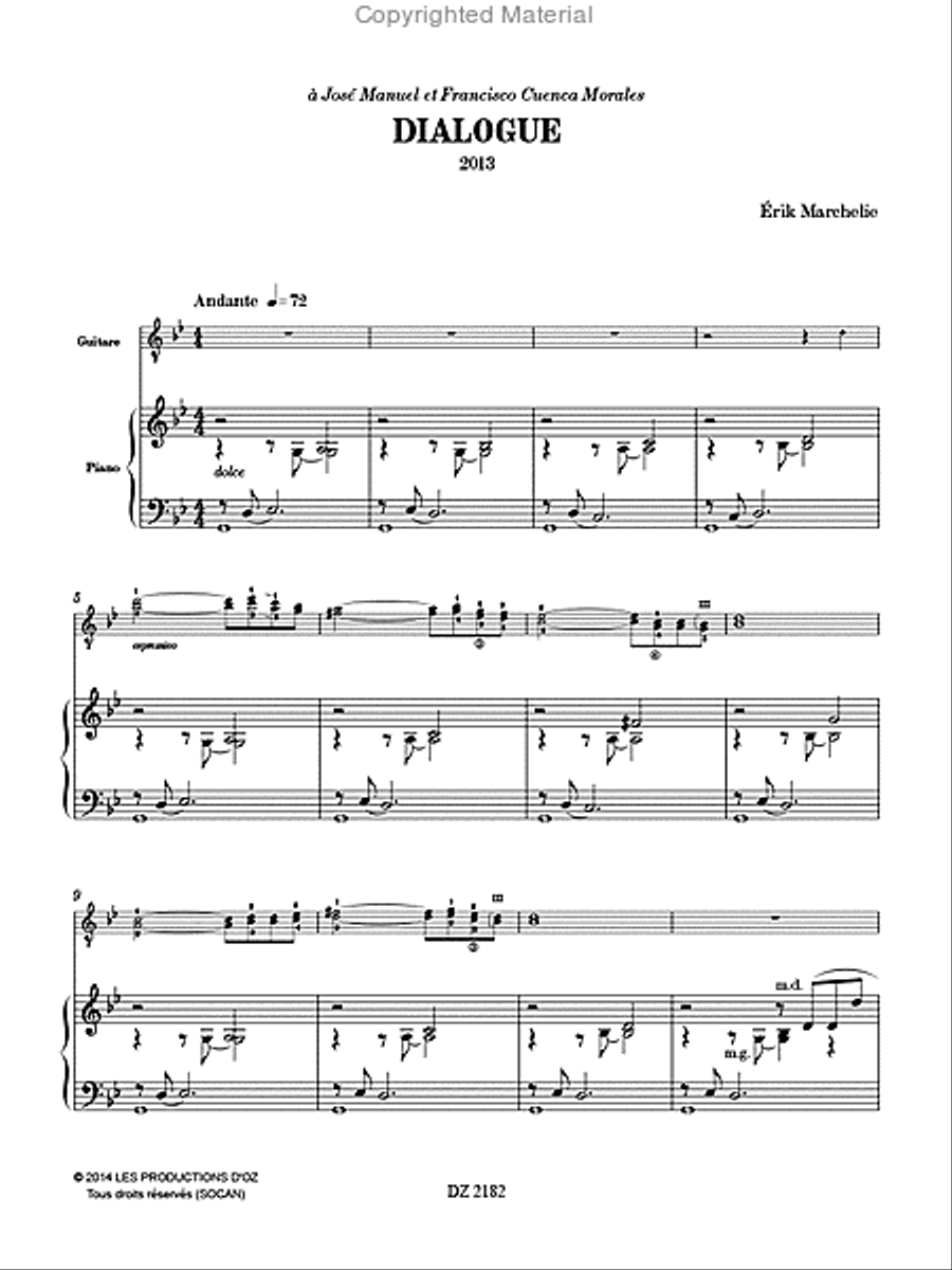 Dialogue Classical Guitar scores gallery preview page 2