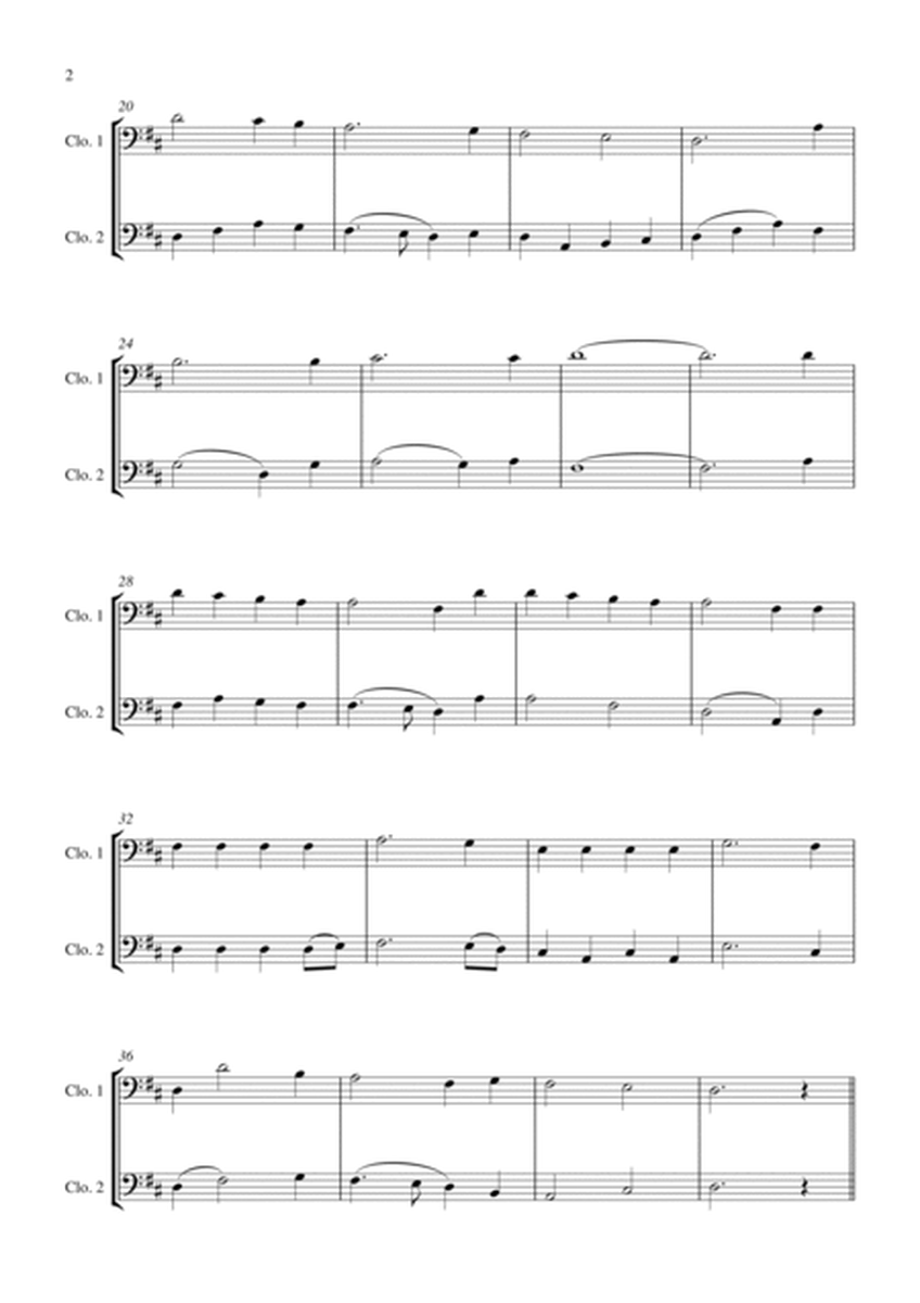 Joy to the World (for cello duet, suitable for grades 1-5) image number null