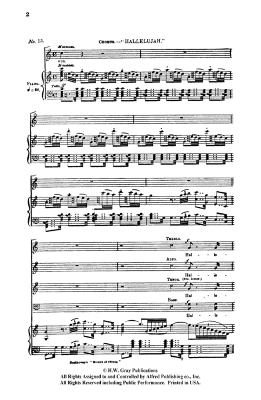 Hallelujah Chorus (Mount of Olives) 4-Part scores gallery preview page 2