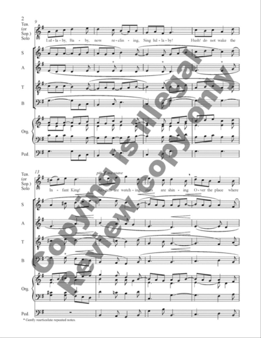 Sing Lullaby 4-Part scores gallery preview page 14