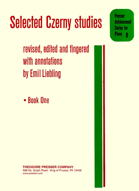 Carl Czerny: Selected Czerny Studies - Book 1