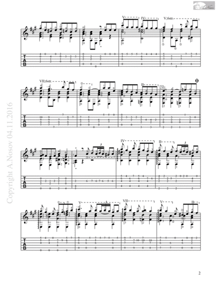 Adios Muchachos (Sheet music for guitar) image number null
