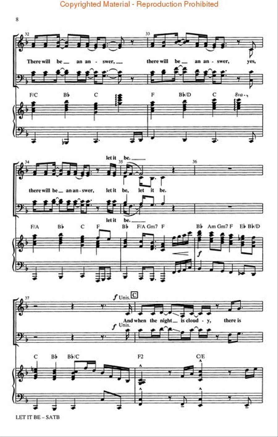 Let It Be Let It Be 4-Part scores gallery preview page 3