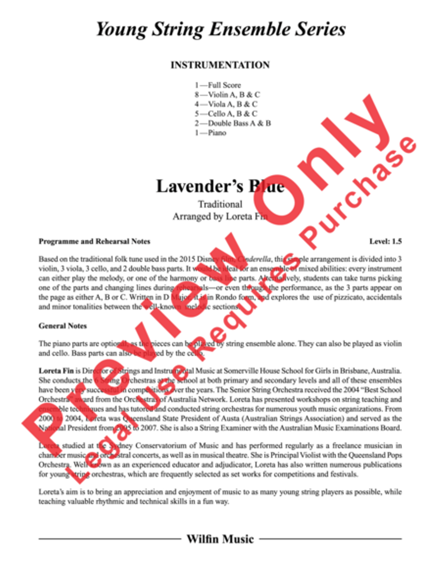 Lavender's Blue Lavender's Blue String Orchestra scores gallery preview page 2