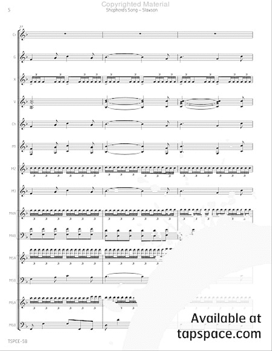 Shepherd's Song Percussion Ensemble scores gallery preview page 9