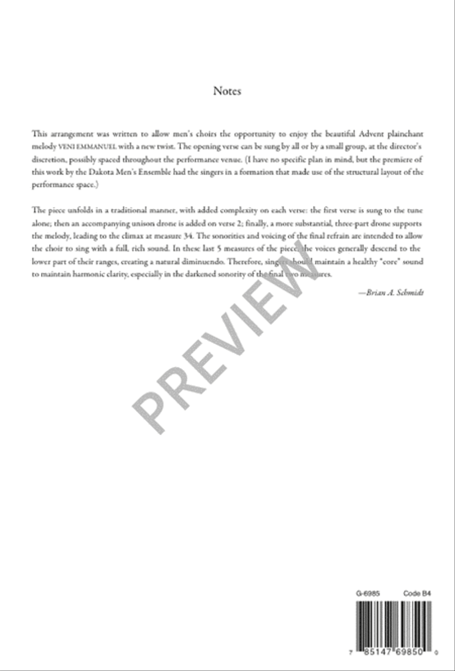 O Come, O Come, Emmanuel O Come, O Come, Emmanuel TTBB scores gallery preview page 4