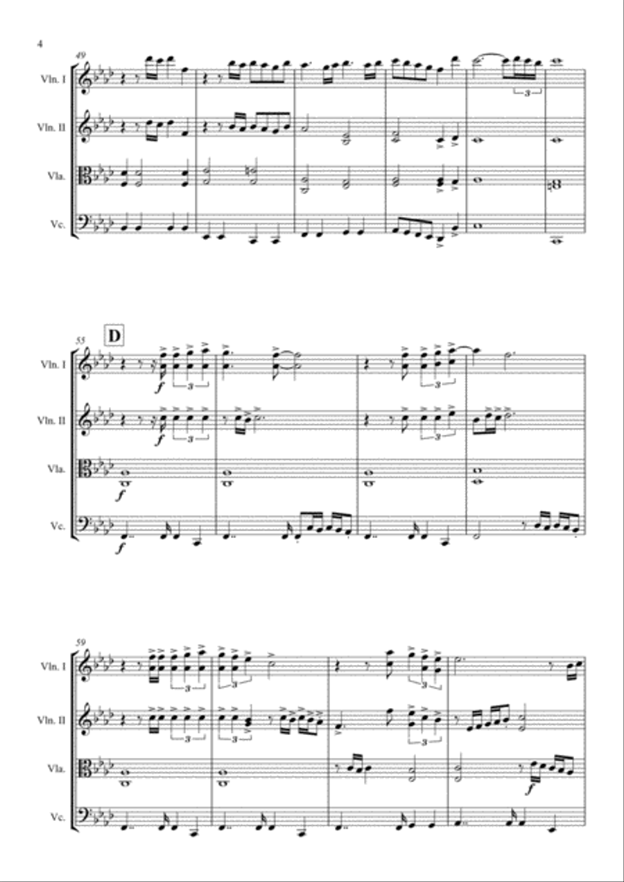Final Countdown String Quartet scores gallery preview page 4