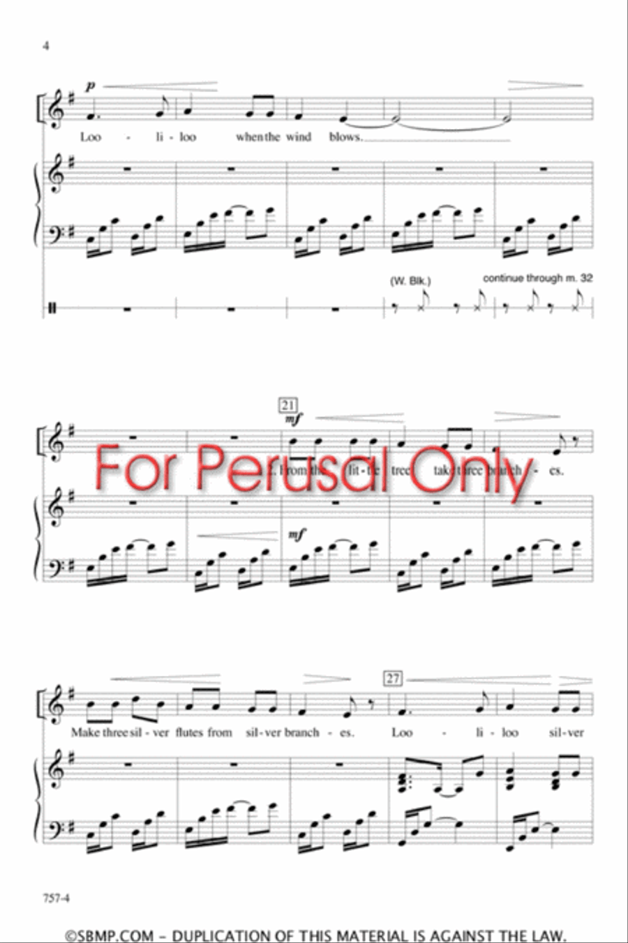 Little Birch Tree - SA Octavo SA scores gallery preview page 3