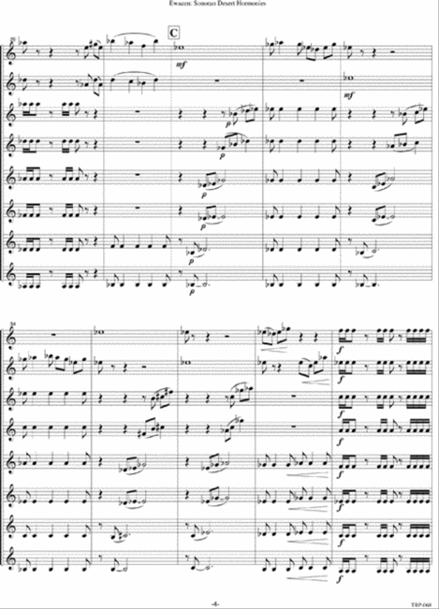 Sonoran Desert Harmonies Small Ensemble scores gallery preview page 5