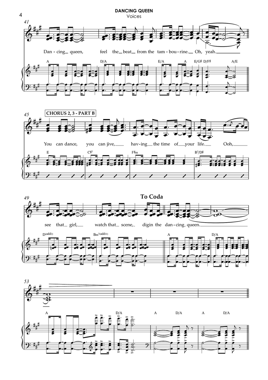 Dancing Queen - Score Only Jazz Ensemble scores gallery preview page 4