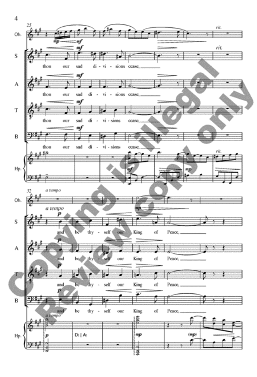 O Come, Desire of Nations (O Rex gentium) 4-Part scores gallery preview page 4