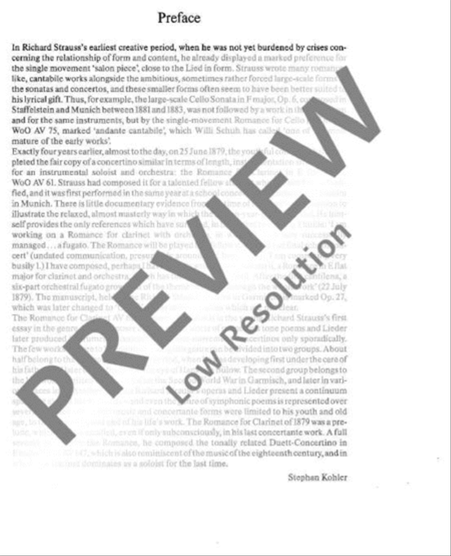 Romance Eb major Romance Eb major Clarinet scores gallery preview page 4