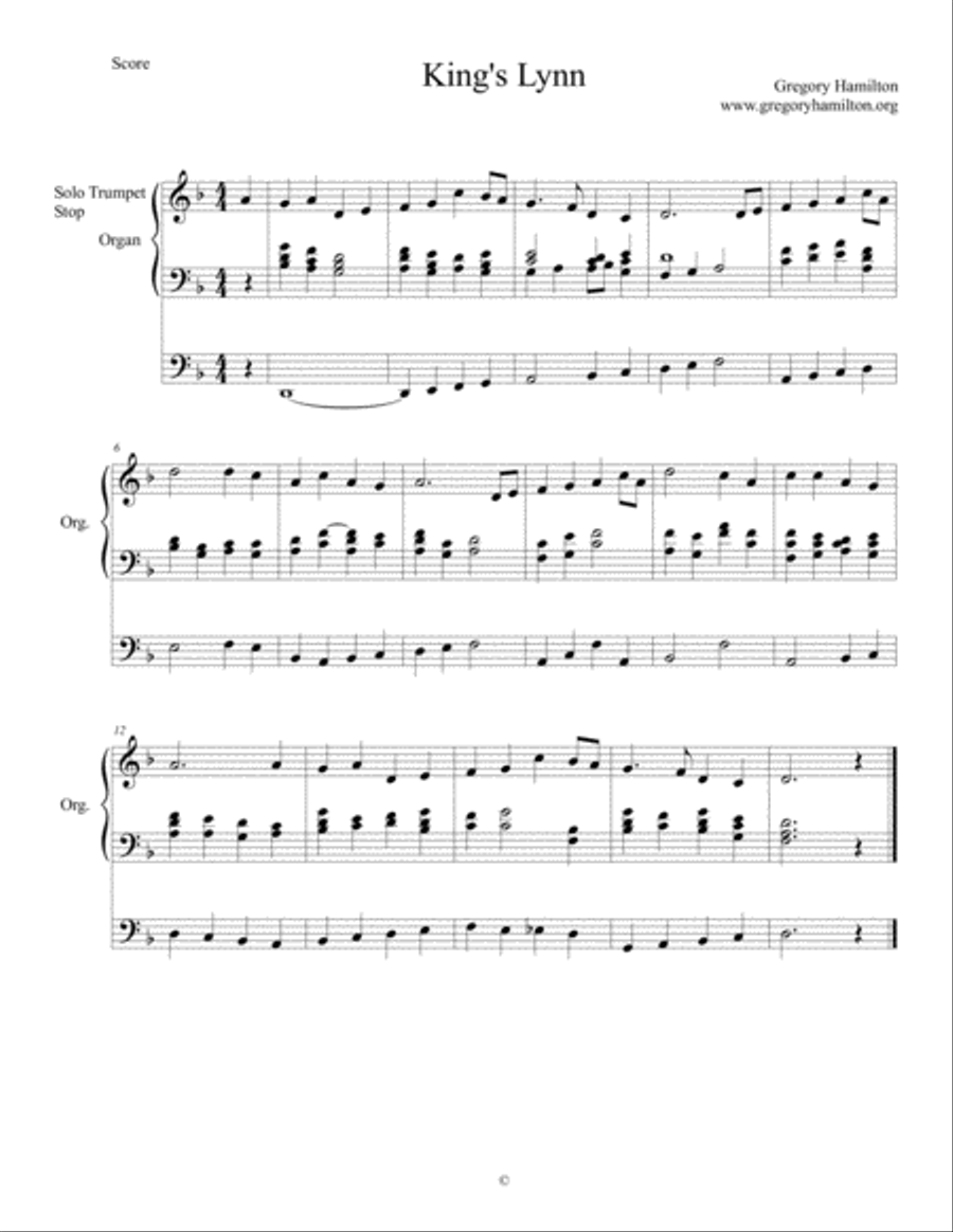 King's Lynn - From All Thy Saints in Warfare Small Ensemble scores gallery preview page 1