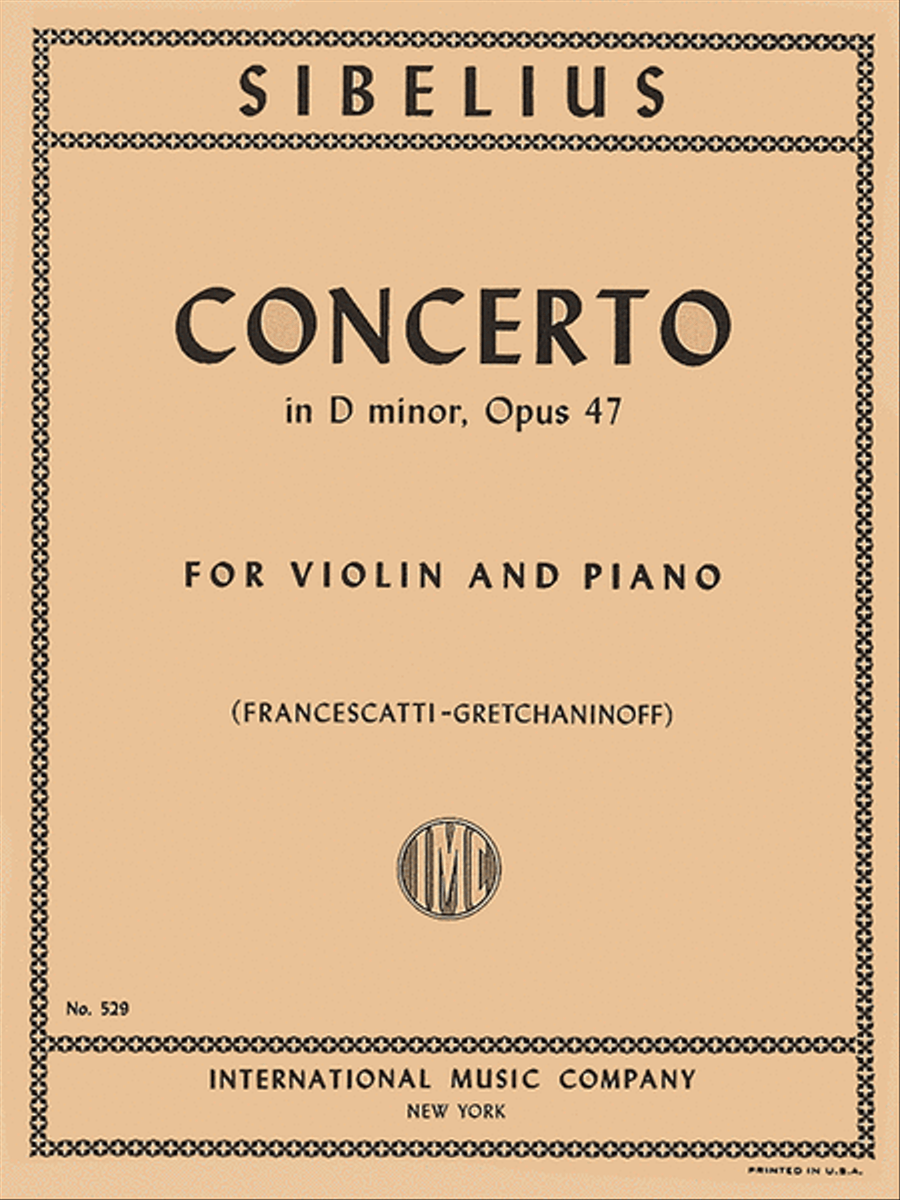 Concerto in D minor, Op. 47