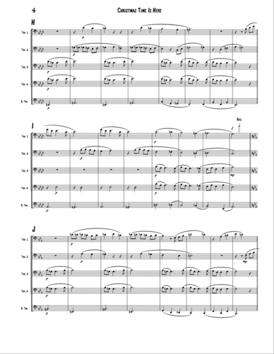 Christmas Time Is Here Trombone scores gallery preview page 4
