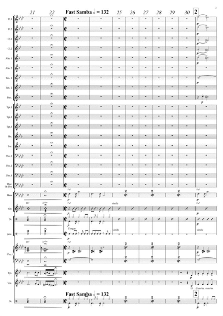 El Cumbanchero Concert Band scores gallery preview page 5