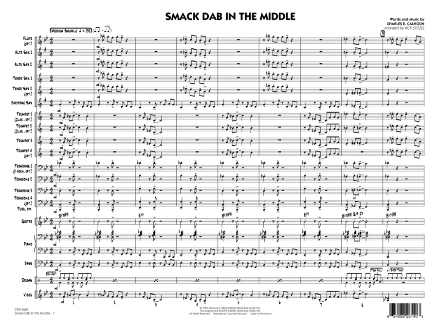 Smack Dab In The Middle - Full Score Jazz Ensemble scores gallery preview page 1