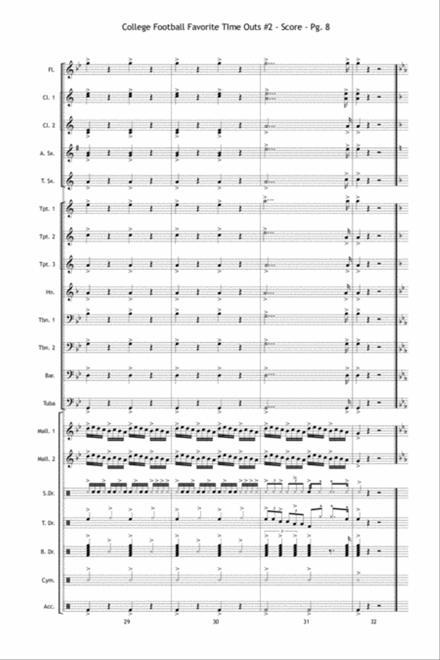 College Football Favorite Time Outs #2 Marching Band scores gallery preview page 9