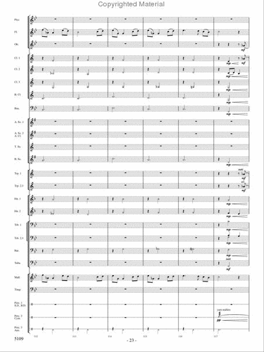 As If On Wings Concert Band scores gallery preview page 22