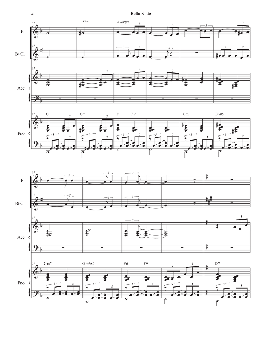 Bella Notte Woodwind Duet scores gallery preview page 4
