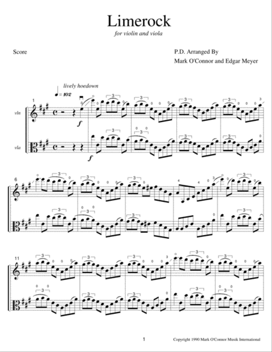 Limerock (score - vln, vla) String Duet scores gallery preview page 4