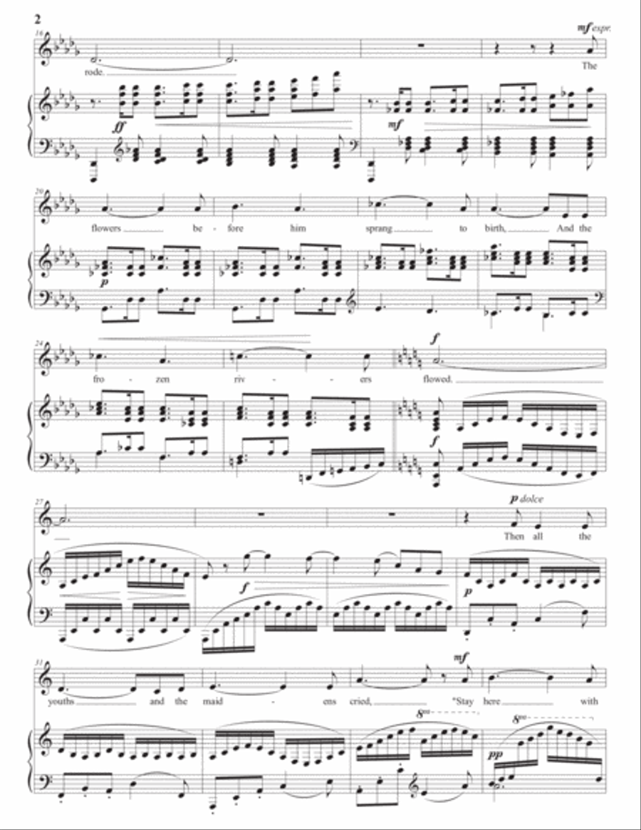 BRIDGE: Love went a-riding (transposed to D-flat major) Voice scores gallery preview page 3