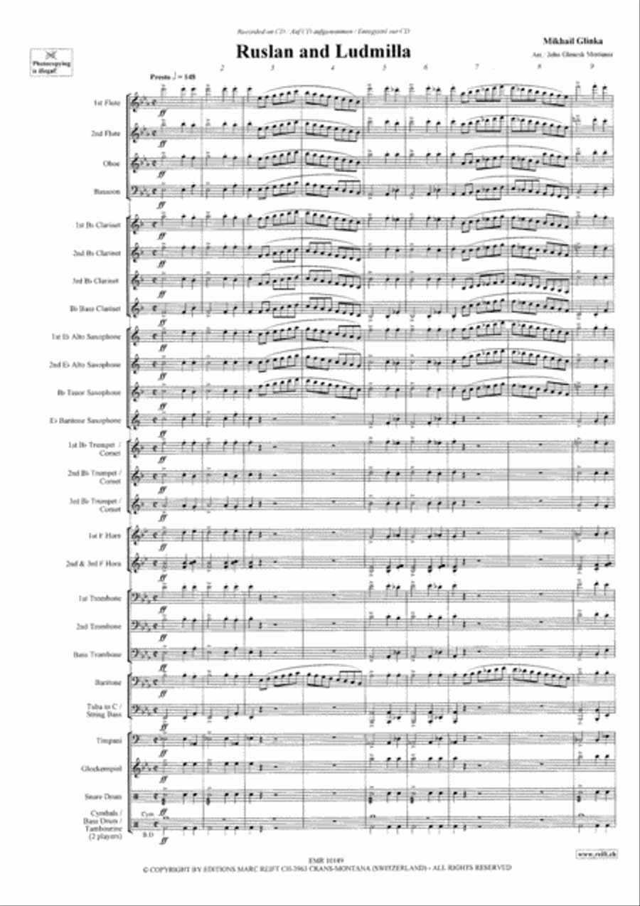 Ruslan And Ludmilla Concert Band scores gallery preview page 4
