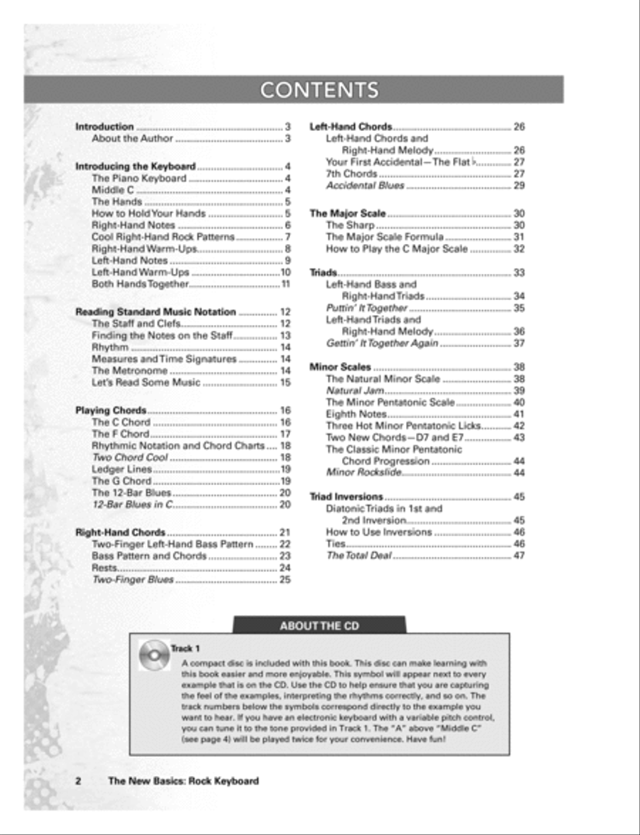 The New Basics -- Rock Keyboard Piano Method scores gallery preview page 2