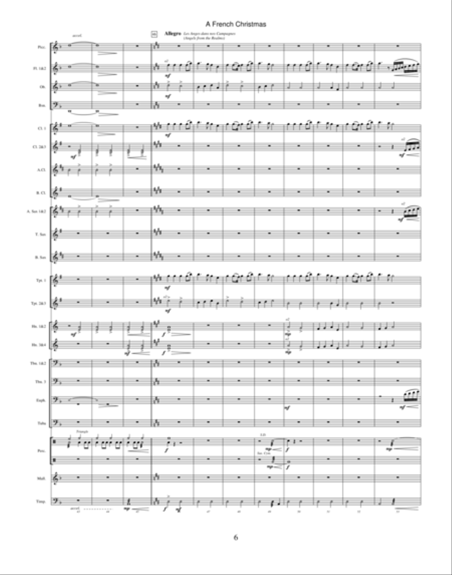 French Christmas, A (concert band) Concert Band scores gallery preview page 6
