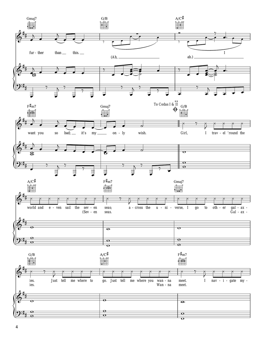 Meet Me Halfway Piano, Vocal, Guitar scores gallery preview page 4