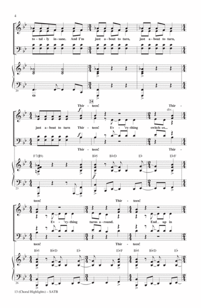 13 (Choral Highlights From The Broadway Musical) (arr. Roger Emerson) - Drums