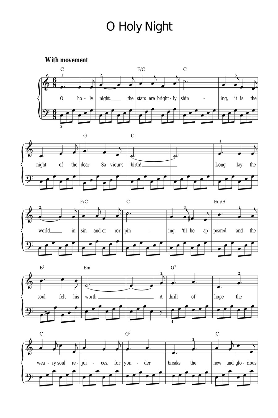 O Holy Night O Holy Night Piano Solo scores gallery preview page 1