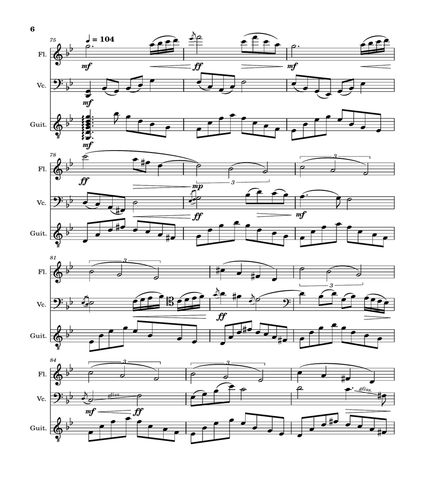 Peaceful Night Chamber Music scores gallery preview page 6