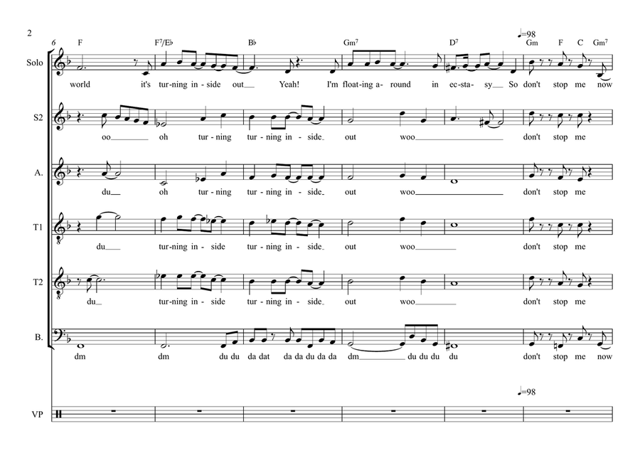 Don't Stop Me Now Divisi scores gallery preview page 2