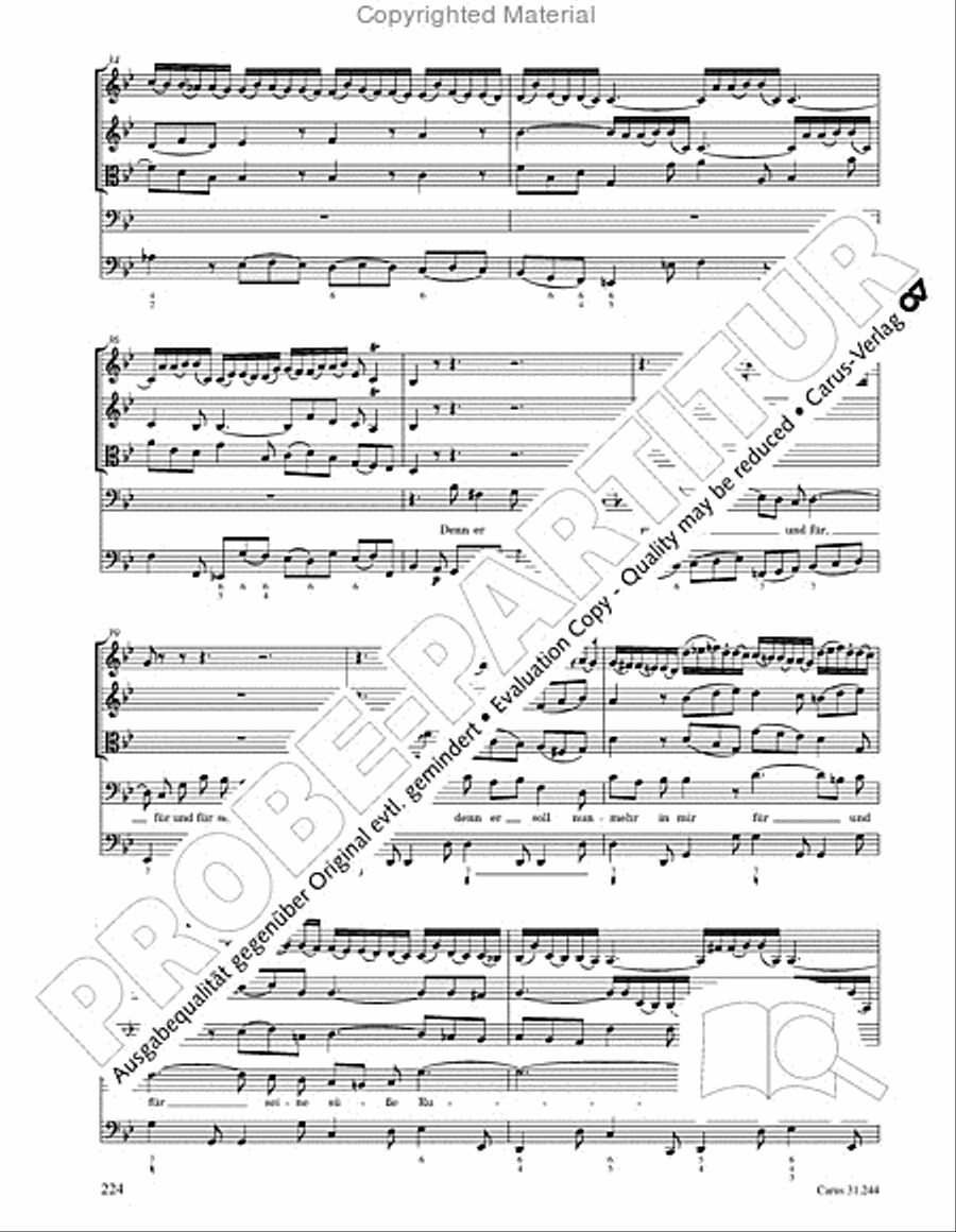 St. Matthew Passion (Matthaus-Passion) 4-Part scores gallery preview page 226