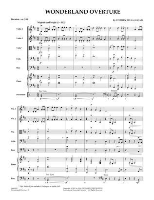 Wonderland Overture - Full Score