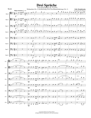 Drei Sprüche for Trombone or Low Brass Octet