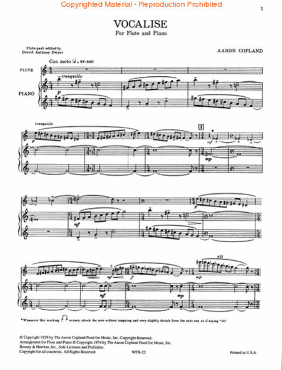 Vocalise Flute Solo scores gallery preview page 2