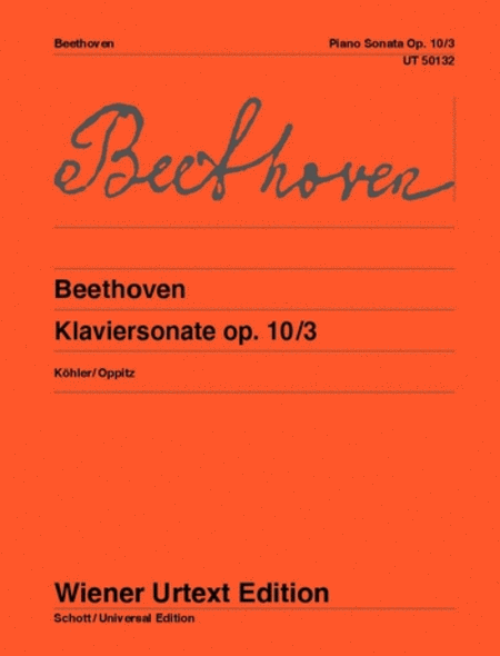 Beethoven : Piano Sonata in D major, op. 10, no. 3