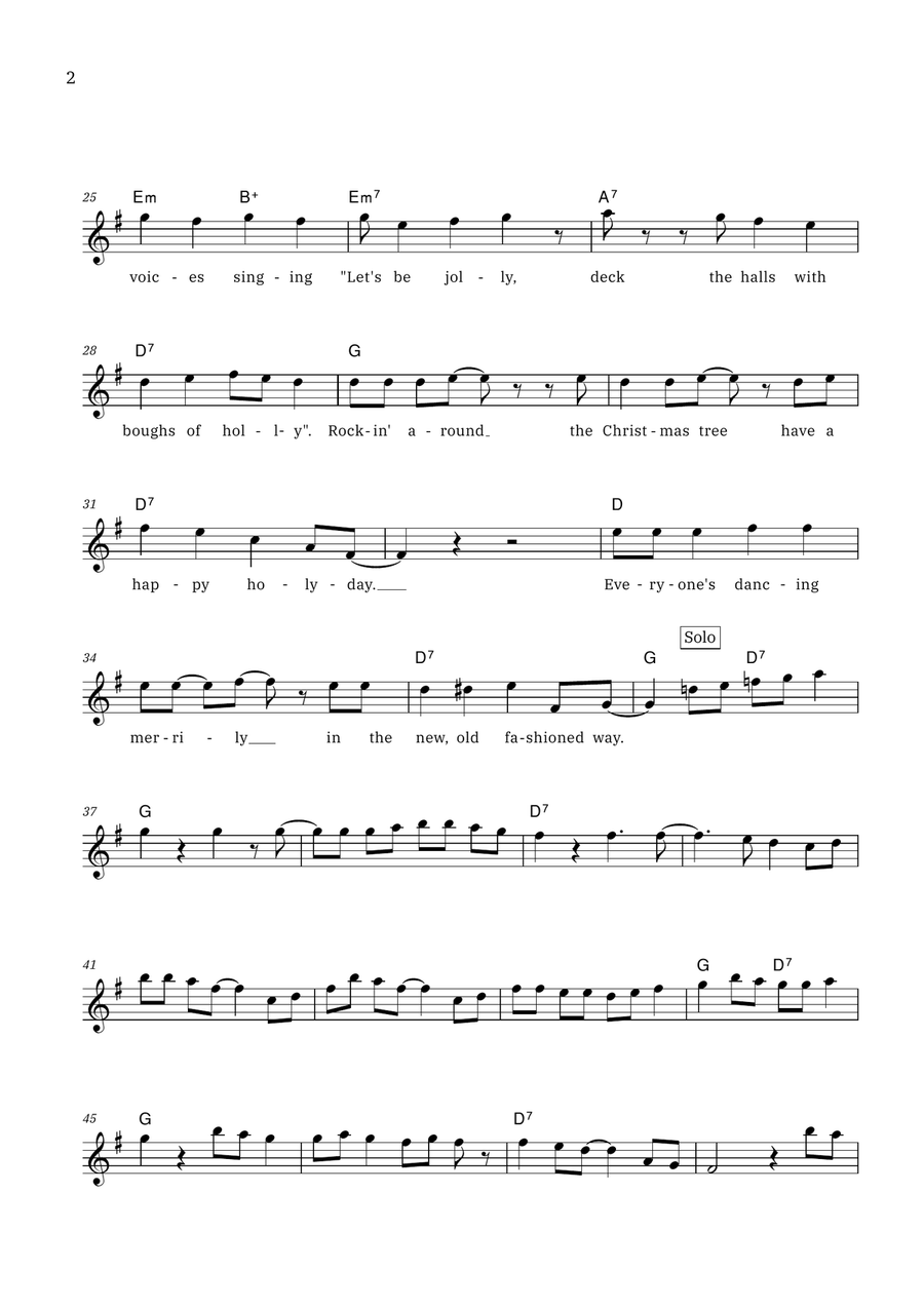 Rockin' Around The Christmas Tree Piano scores gallery preview page 2